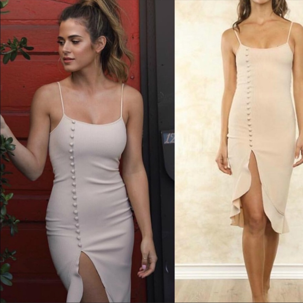 Shop Fletch Stella bodycon ribbed dress szSmall